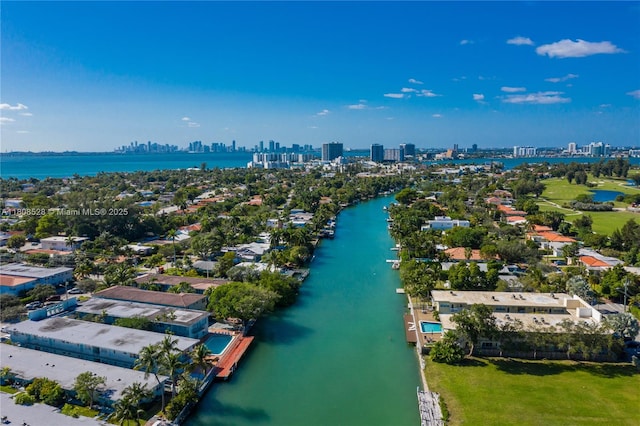 350 S Shore Dr Unit 7, Miami Beach, FL 33141 - aerial view of city skyline and a nearby body of water