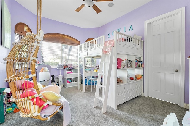 15960 SW 250th St, Homestead, FL 33031 - bedroom with carpet and a ceiling fan