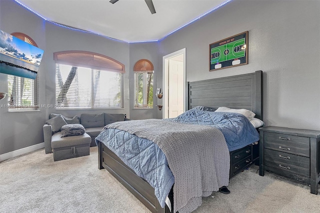 15960 SW 250th St, Homestead, FL 33031 - carpeted bedroom with multiple windows, a ceiling fan, and baseboards