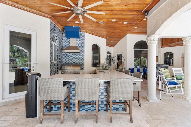 15960 SW 250th St, Homestead, FL 33031 - view of patio featuring ceiling fan and outdoor dining space