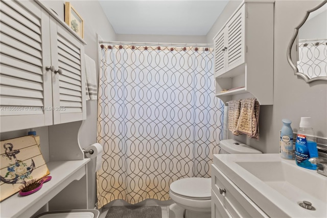 1090 NW 66th Ter, Margate, FL 33063 - full bathroom with toilet, vanity, and a shower with shower curtain