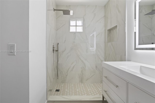 7572 NW 3rd St, Plantation, FL 33317 - bathroom with vanity and a marble finish shower