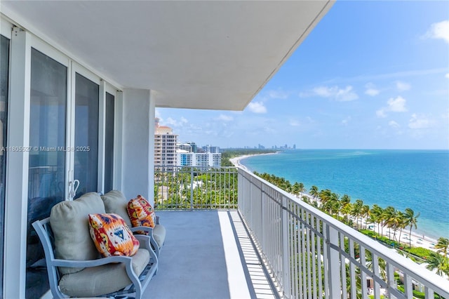881 Ocean Dr Unit 13H, Key Biscayne, FL 33149 - balcony with a water view
