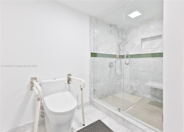 881 Ocean Dr Unit 13H, Key Biscayne, FL 33149 - bathroom featuring a shower stall and toilet