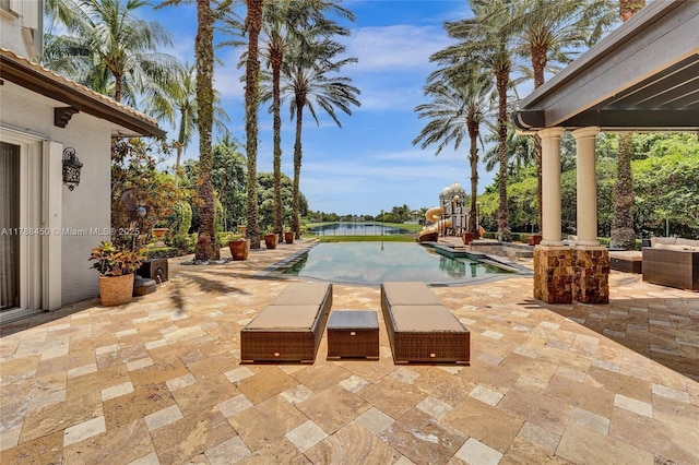 11356 Canyon Maple Blvd, Davie, FL 33330 - swimming pool with a patio and outdoor lounge area