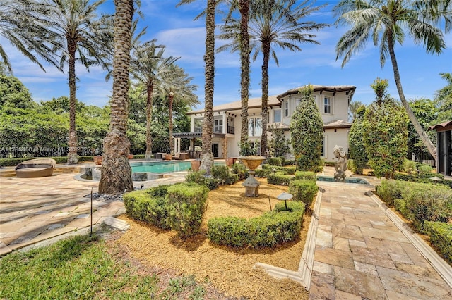 11356 Canyon Maple Blvd, Davie, FL 33330 - exterior space with a patio area and a pergola