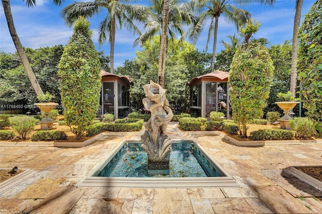 11356 Canyon Maple Blvd, Davie, FL 33330 - view of pool featuring a sunroom