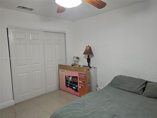 22374 SW 57th Cir, Boca Raton, FL 33428 - bedroom featuring a closet and ceiling fan