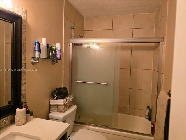 22374 SW 57th Cir, Boca Raton, FL 33428 - full bath featuring toilet, shower / bath combination with glass door, and vanity