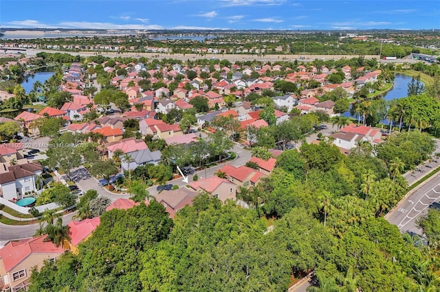 15141 SW 46th St, Miramar, FL 33027 - aerial perspective of suburban area featuring a nearby body of water