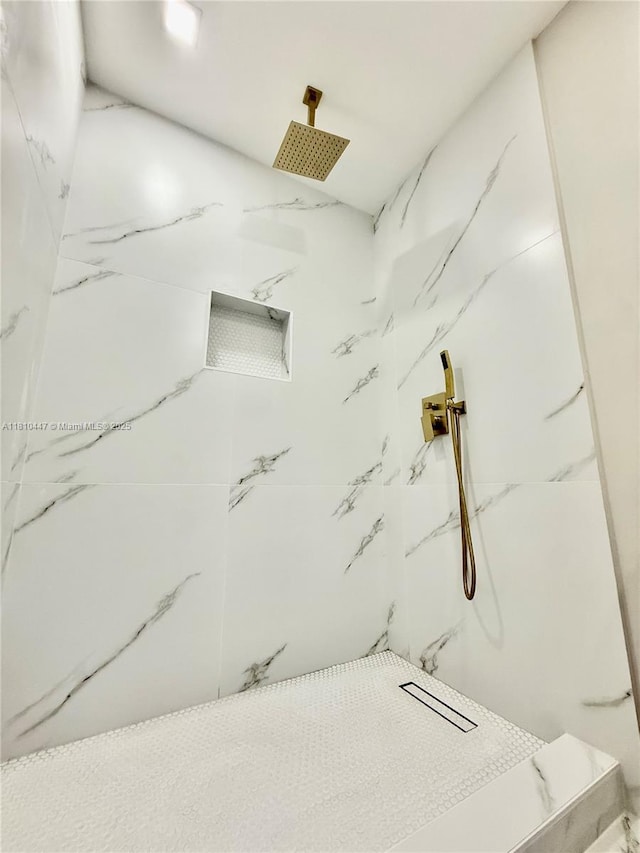 5506 SW 134th Pl, Miami, FL 33175 - bathroom view of a marble finish shower