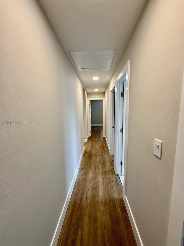 5506 SW 134th Pl, Miami, FL 33175 - corridor with dark wood-type flooring and baseboards