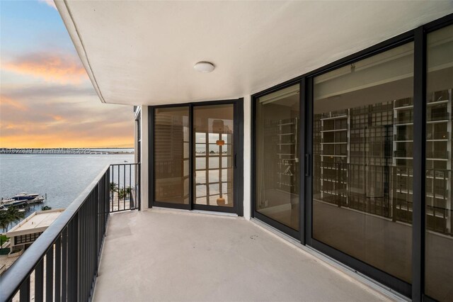 1901 Brickell Ave Unit B1114, Miami, FL 33129 - balcony at dusk with a water view