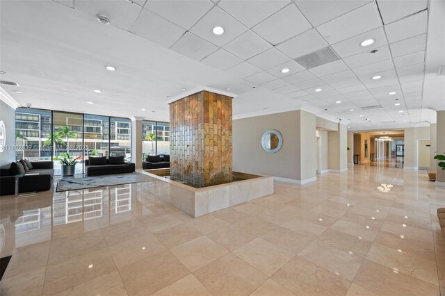 1901 Brickell Ave Unit B1114, Miami, FL 33129 - building lobby featuring crown molding and recessed lighting