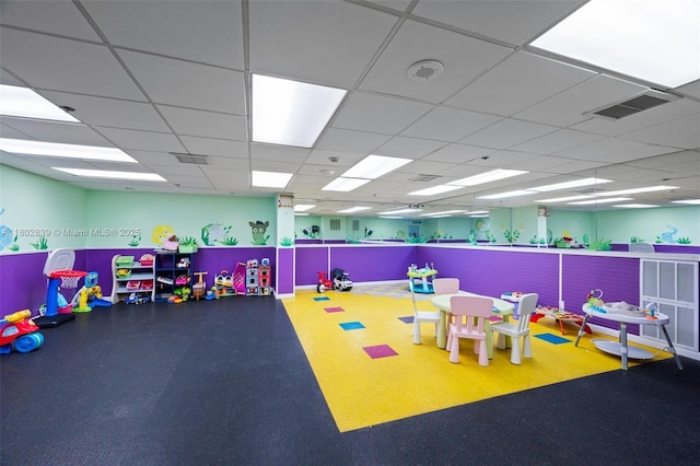 1901 Brickell Ave Unit B1114, Miami, FL 33129 - game room featuring a drop ceiling