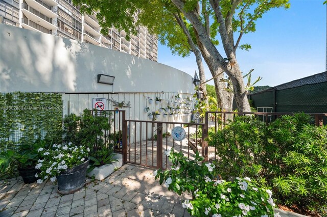1901 Brickell Ave Unit B1114, Miami, FL 33129 - view of patio / terrace featuring a gate