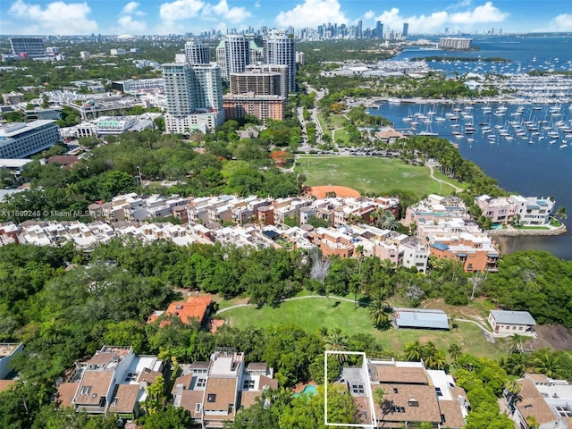 3169 Via Abitare Way Unit 6, Miami, FL 33133 - view of property location featuring a large body of water, nearby urban area, and property boundaries highlighted