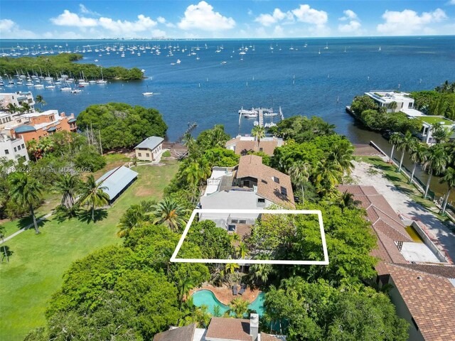 3169 Via Abitare Way Unit 6, Miami, FL 33133 - view of property location featuring a nearby body of water and property boundaries highlighted