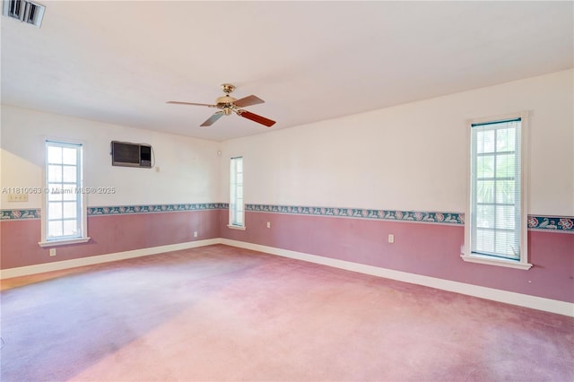7211 Plantation Blvd, Miramar, FL 33023 - empty room with carpet floors, baseboards, and ceiling fan