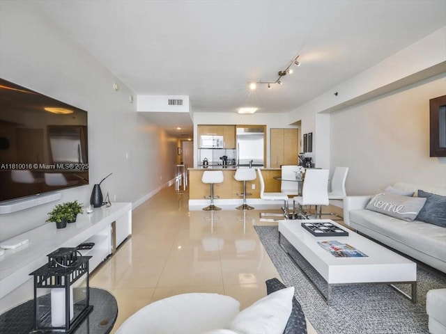 1830 S Ocean Dr Unit 5009, Hallandale Beach, FL 33009 - living room featuring light tile patterned flooring