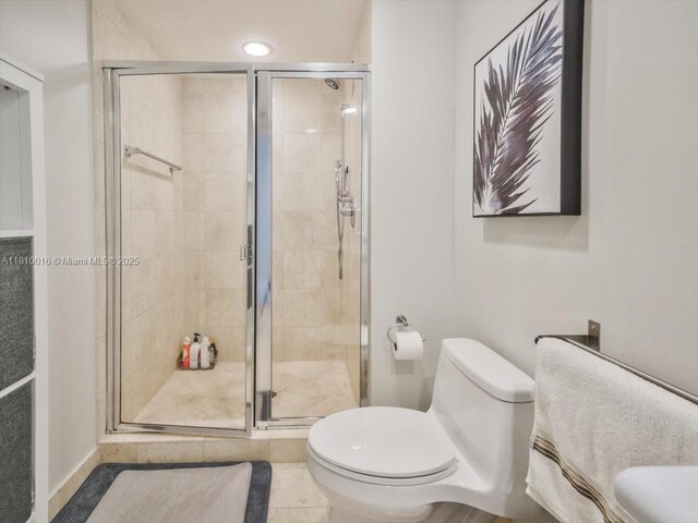 1830 S Ocean Dr Unit 5009, Hallandale Beach, FL 33009 - bathroom featuring toilet and a shower stall