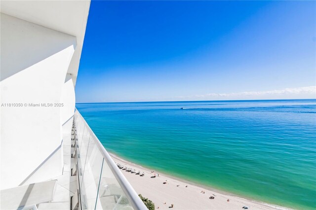 16901 Collins Ave Unit 2504, Sunny Isles Beach, FL 33160 - water view featuring nearby beach
