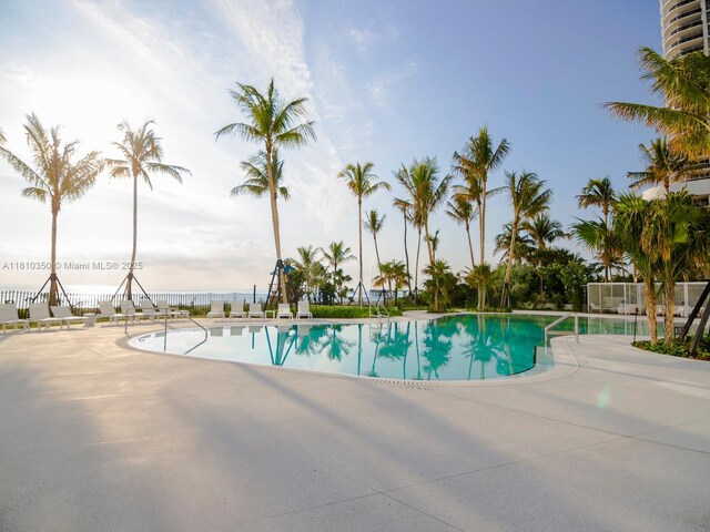 16901 Collins Ave Unit 2504, Sunny Isles Beach, FL 33160 - community pool featuring a patio
