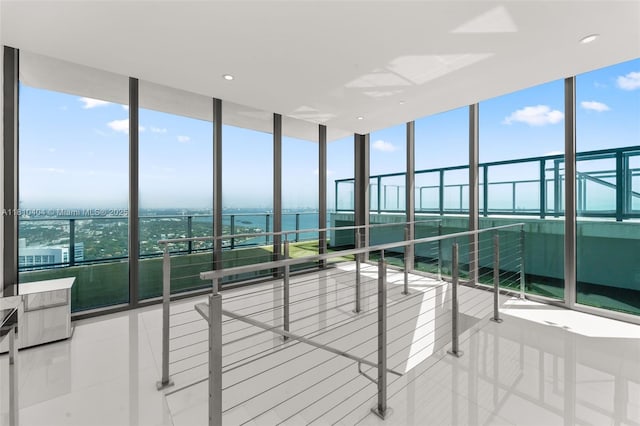 3131 NE 7th Ave Unit Uph5303, Miami, FL 33137 - unfurnished sunroom featuring a water view