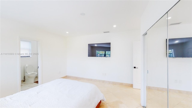 19140 N Bay Rd, Sunny Isles Beach, FL 33160 - bedroom with recessed lighting and ensuite bathroom
