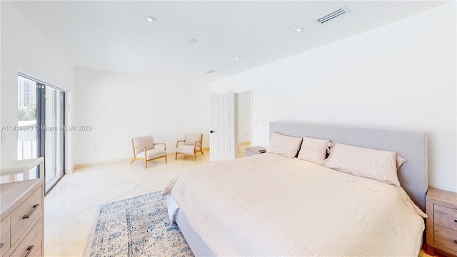 19140 N Bay Rd, Sunny Isles Beach, FL 33160 - bedroom featuring access to exterior and recessed lighting
