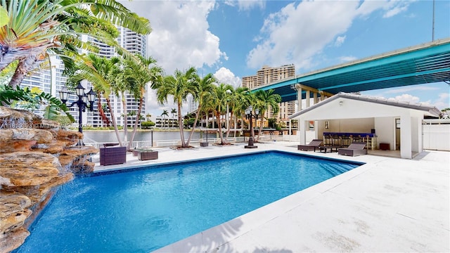 19140 N Bay Rd, Sunny Isles Beach, FL 33160 - outdoor pool with a patio
