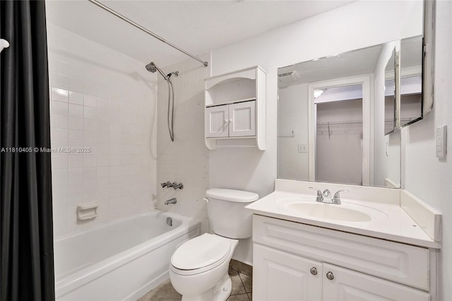 9450 Poinciana Pl Unit 212, Davie, FL 33324 - bathroom with shower / bath combo with shower curtain, vanity, toilet, and tile patterned floors