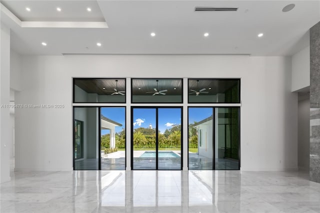 12331 SW 2nd St, Plantation, FL 33325 - doorway featuring recessed lighting and marble tiled floors