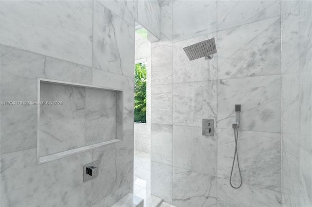 12331 SW 2nd St, Plantation, FL 33325 - full bathroom featuring a marble finish shower and healthy amount of natural light