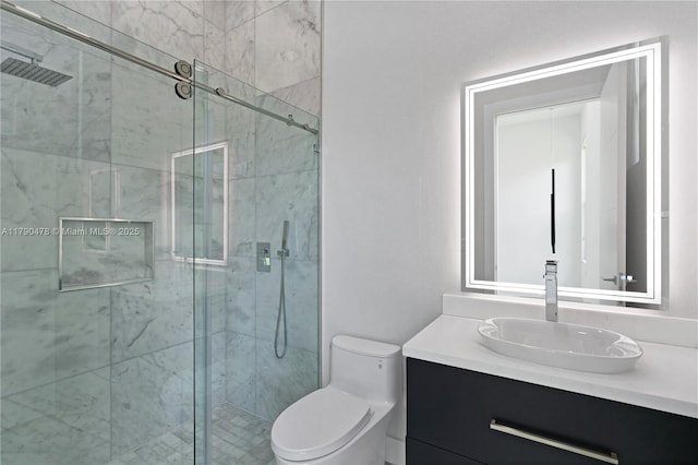 12331 SW 2nd St, Plantation, FL 33325 - full bath featuring vanity, a marble finish shower, and toilet