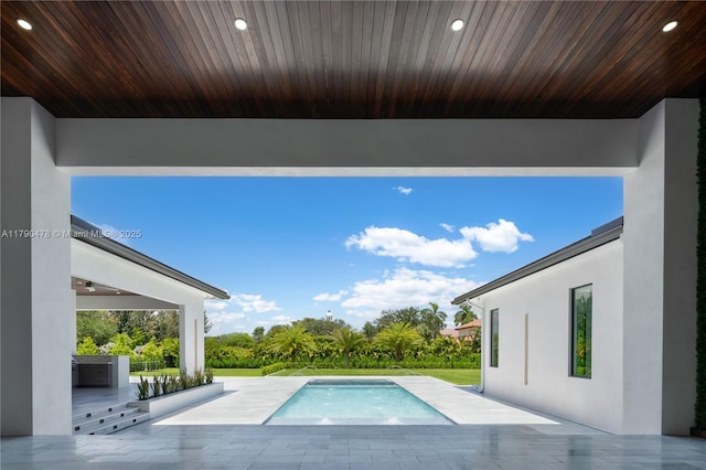 12331 SW 2nd St, Plantation, FL 33325 - view of swimming pool featuring a hot tub and a patio