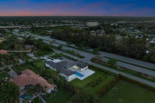 12331 SW 2nd St, Plantation, FL 33325 - view of aerial view at dusk