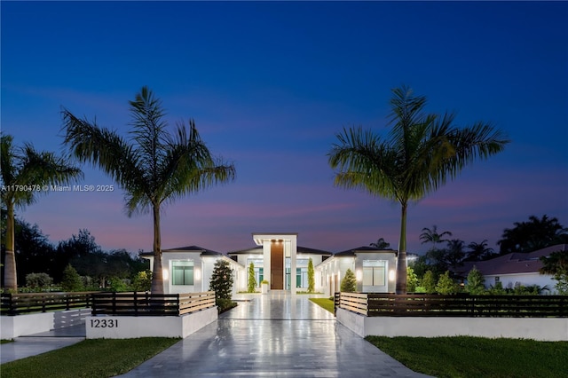 12331 SW 2nd St, Plantation, FL 33325 - view of front of home featuring concrete driveway and a fenced front yard