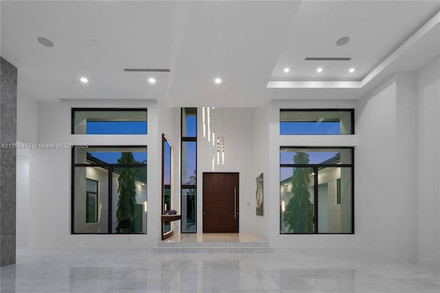 12331 SW 2nd St, Plantation, FL 33325 - corridor featuring recessed lighting and a towering ceiling