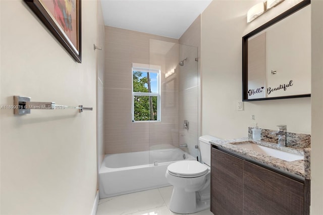 1930 SW 12th Ave, Miami, FL 33129 - bathroom featuring vanity, shower / washtub combination, toilet, and tile patterned flooring