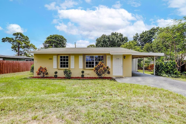 5156 Hartwick Ln, West Palm Beach, FL 33415 - single story home featuring asphalt driveway, an attached carport, stucco siding, and roof with shingles