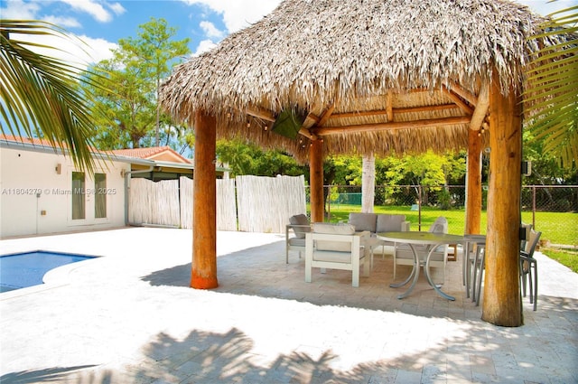 1328 NW 93rd Ter, Coral Springs, FL 33071 - view of patio / terrace featuring outdoor dining area and a gazebo