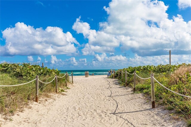 401 69th St Unit 708, Miami Beach, FL 33141 - water view featuring local beach