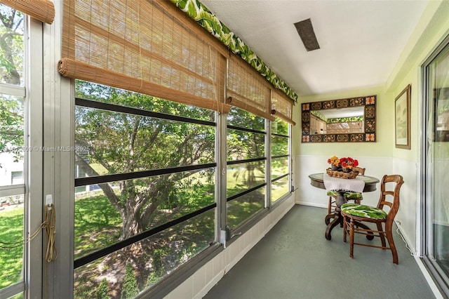 284 Prescott N Unit 284, Deerfield Beach, FL 33442 - sunroom / solarium with wainscoting, finished concrete floors, and healthy amount of natural light