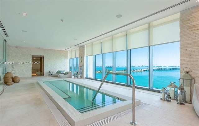 3131 NE 7th Ave Unit 3106, Miami, FL 33137 - indoor pool featuring a water view