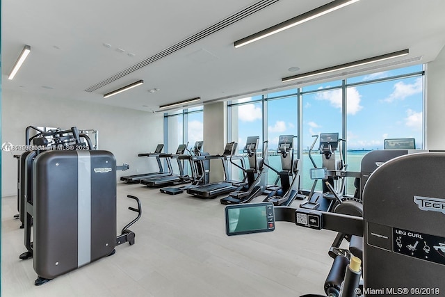 3131 NE 7th Ave Unit 3106, Miami, FL 33137 - gym featuring expansive windows