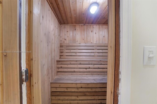 306 Cambridge Rd Unit 2-36, Hollywood, FL 33024 - relaxing sauna featuring wooden walls and wooden ceiling