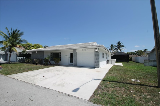 7204 NW 76th Dr, Tamarac, FL 33321 - ranch-style house featuring an attached garage, driveway, and brick siding