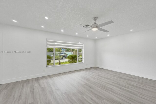 7204 NW 76th Dr, Tamarac, FL 33321 - empty room featuring recessed lighting, wood finished floors, and a ceiling fan