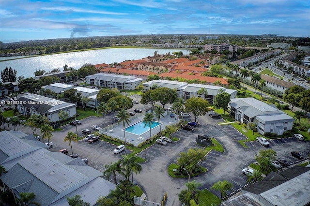 20760 NE 4th Ct Unit 201, Miami, FL 33179 - bird's eye view of a nearby body of water and a pool